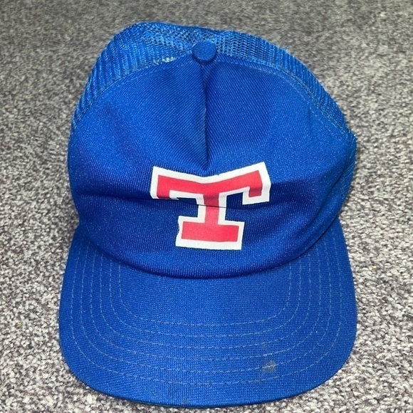Vintage New Era Dupont Visor Pro Model "T" Logo Trucker Hat - Picture 1 of 3